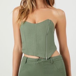 NWT F21 Cropped Bustier Tube Top